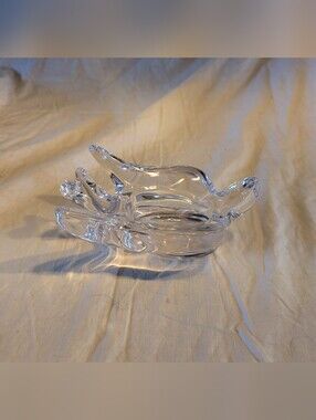 2/60$ Vintage Clear Cristal Decorative Bird Trinket Dish